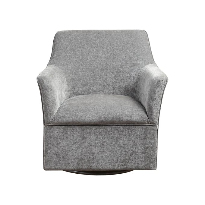 Olliix Madison Park Augustine Plain Grey Swivel Glider Chair OLIX-MP103-1176