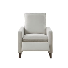 Olliix Madison Park Coleman Ivory Upholstered Manual Push Back Recliner