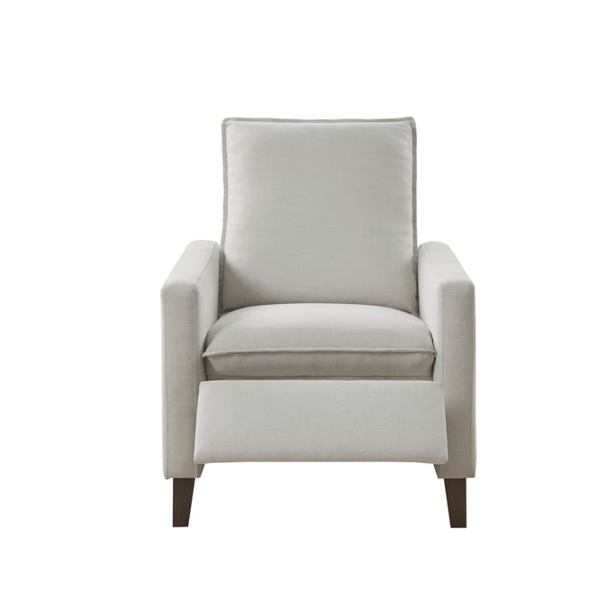 Olliix Madison Park Coleman Ivory Upholstered Manual Push Back Recliner OLIX-MP103-1217