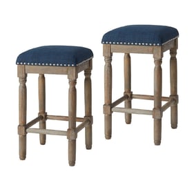 2 Olliix Madison Park Cirque Navy Counter Height Stools