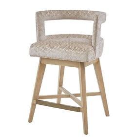 Olliix Madison Park Glenwood Cream Swivel Counter Height Stool