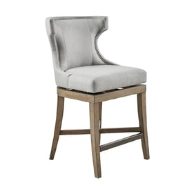 Olliix Madison Park Carson Light Grey Swivel Counter Height Stool