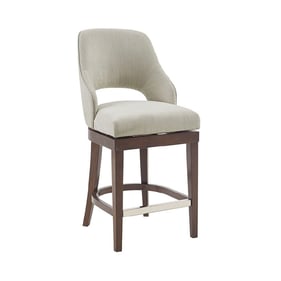 Olliix Madison Park Jillian Cream Swivel Counter Height Stool