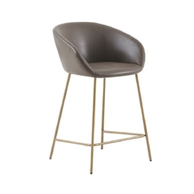 Olliix Madison Park Isadora Brown Gold Counter Height Stool