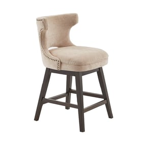 Olliix Madison Park Emmett Beige Swivel Counter Height Stool