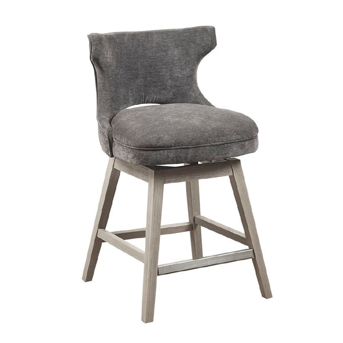 Olliix Madison Park Emmett Charcoal Swivel Counter Height Stool OLIX-MP104-1119