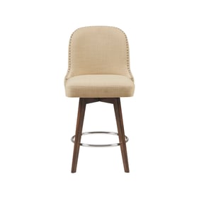 Olliix Madison Park Kobe Natural Swivel Counter Height Stool