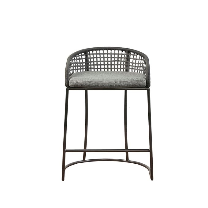 Olliix Madison Park Hermosa Dark Gray Woven Counter Height Stool OLIX-MP104-1208