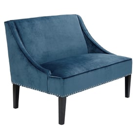 Olliix Madison Park Avalon Blue Brown Swoop Arm Settee