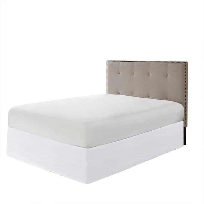 Olliix Madison Park Simple Fit White Wrap Around Adjustable Bedskirt OLIX-MP11-5364