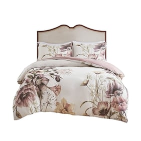 Olliix Madison Park Cassandra Blush King Cal King 3pc Cotton Printed Duvet ...