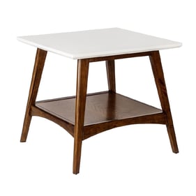 Olliix Madison Park Parker Off White Pecan End Table