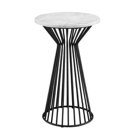 Olliix Madison Park Marbury White Black Pedestal