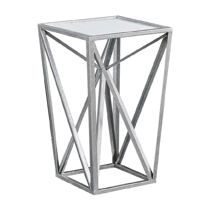 Olliix Madison Park Zee Silver Angular Mirror Accent Table OLIX-MP120-0220