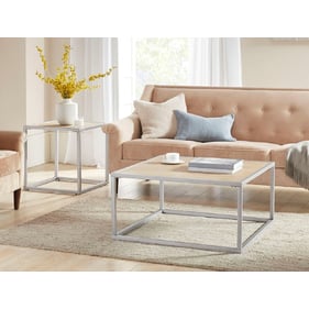 Olliix Madison Park Willow Natural 3pc Coffee Table Set