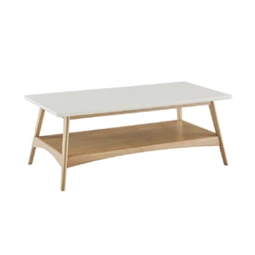 Olliix Madison Park Parker Off White Natural Coffee Table