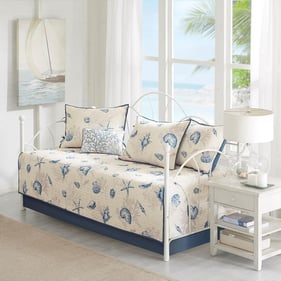 Olliix Madison Park Bayside Blue 6pc Reversible Daybed Cover Set