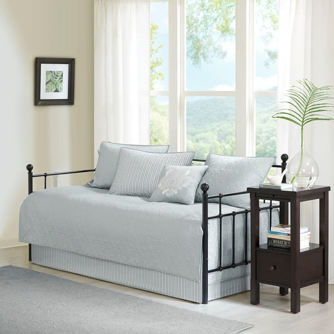 Olliix Madison Park Quebec Grey 6pc Reversible Daybed Cover Set OLIX-MP13-4970