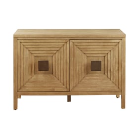 Olliix Madison Park Paige Natural 2 Door Accent Cabinet with Adjustable She...