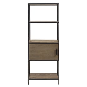 Olliix Madison Park Darley Grey 3 Shelf Bookcase with Storage Cabinet