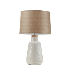 Olliix Hampton Hill Tate Ivory Boho Textured Ceramic Table Lamp