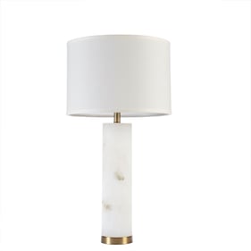 Olliix Hampton Hill Prague White Gold Alabaster Table Lamp