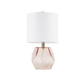 Olliix 510 Design Bella Pink Geometric Glass Table Lamp