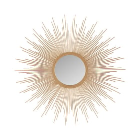 Olliix Madison Park Fiore Gold Sunburst 29.5 Inch Wall Decor Mirror