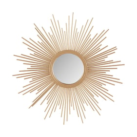 Olliix Madison Park Fiore Gold Sunburst 14.5 Inch Wall Decor Mirror