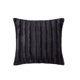 Olliix Madison Park Duke Black Faux Fur Square Pillow