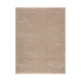 Olliix Madison Park Camdyn Cream Super Soft Polyester Shag Area Rug - 6 x 9