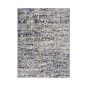 Olliix Madison Park Harley Blue Cream Abstract Area Rug - 4 x 6