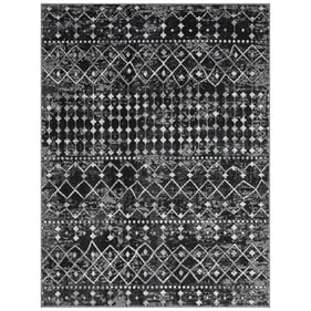 Olliix Madison Park Hannah Charcoal Moroccan Global Woven Area Rug - 4 x 6