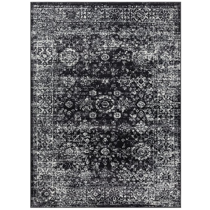 Olliix Madison Park Chadwick Black Cream Persian Woven Area Rug - 5 x 7 OLIX-MP35-8065