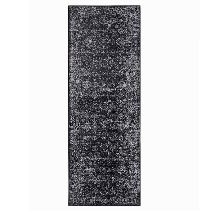 Olliix Madison Park Chadwick Black Cream Persian Woven Area Rug - 3 x 8 OLIX-MP35-8115