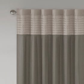 Olliix Madison Park Amherst Natural Polyoni Pintuck Curtain Panel