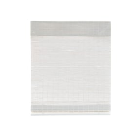 Olliix Madison Park Alden White Bamboo Light Filtering Roman Shade - 33 x 6...