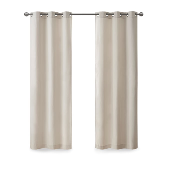 Olliix Madison Park Galen Ivory Basketweave Curtain Panel Pair - 84 x 40 OLIX-MP40-7922