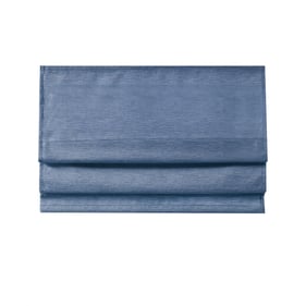 Olliix Madison Park Como Blue Faux Silk Cordless Roman Shade - 27 x 64