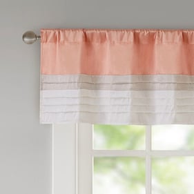 Olliix Madison Park Amherst Coral Polyoni Pintuck Valance