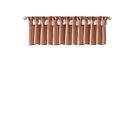 Olliix Madison Park Emilia Spice Lightweight Valance With Beads