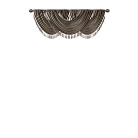 Olliix Madison Park Elena Pewter Waterfall Embellished Valance