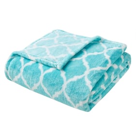 Olliix Madison Park Ogee Aqua Oversized Throw