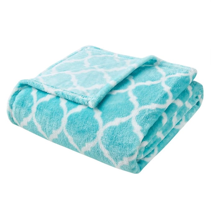 Olliix Madison Park Ogee Aqua Oversized Throw OLIX-MP50-1729