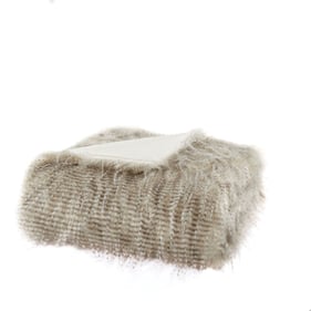 Olliix Madison Park Edina Natural Faux Fur Throw