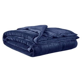 Olliix Madison Park Coleman Navy King Reversible Down Alternative Blanket