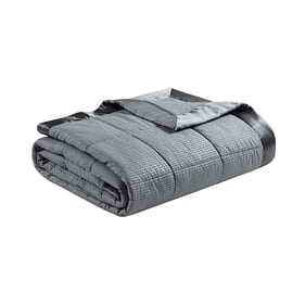 Olliix Madison Park Cambria Charcoal King Down Alternative Blanket