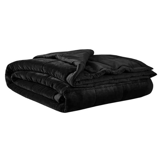 Olliix Madison Park Coleman Black King Reversible Alternative Blanket OLIX-MP51-8194