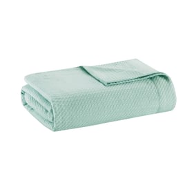 Olliix Madison Park Egyptian Cotton Seafoam Twin Blanket