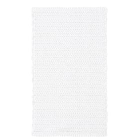 Olliix Madison Park Lasso White Cotton Chenille Chain Stitch Rug - 24 x 40